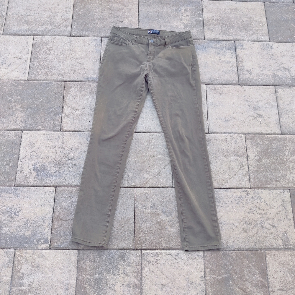Olive Green Slim Skinny Pants